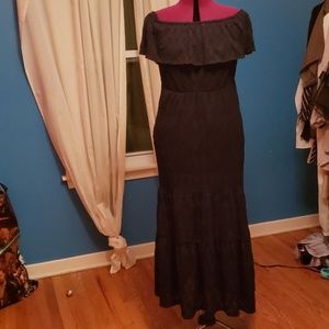 Torrid sz1 Long Black Lace Maxi Dress